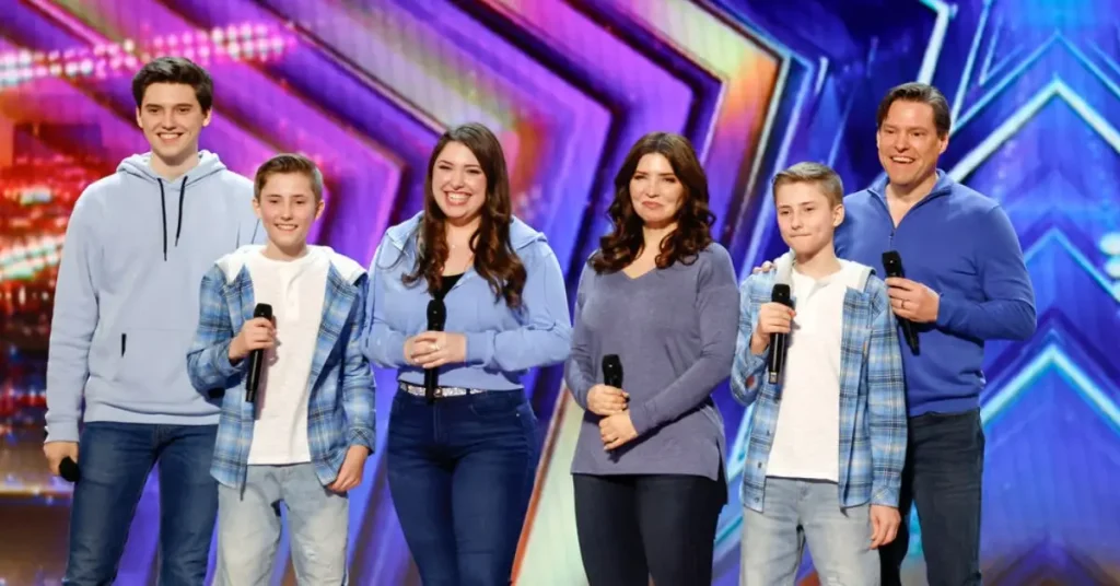 The Sharpe Family Singers on the America’s Got Talent stage